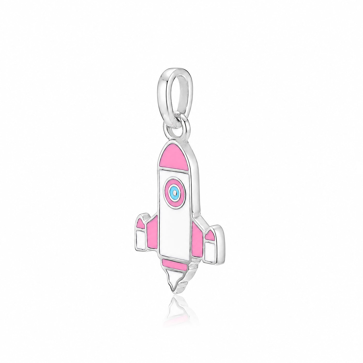 Silver Colourful Rocket Pendant