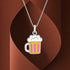 Silver Colourful Mug Pendant