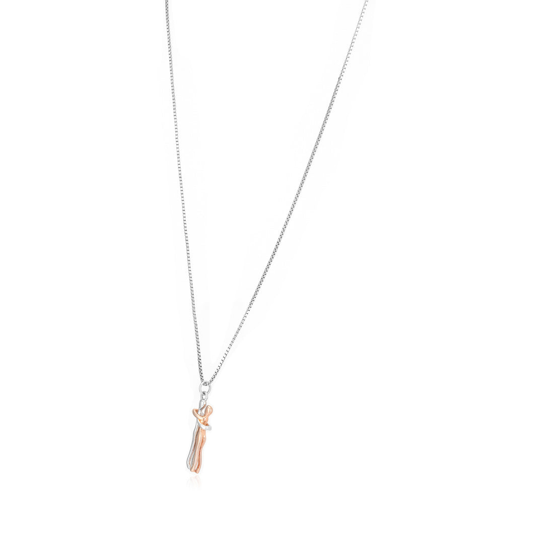 Connected Souls Dual Tone Perfect Embrace Chain Pendants