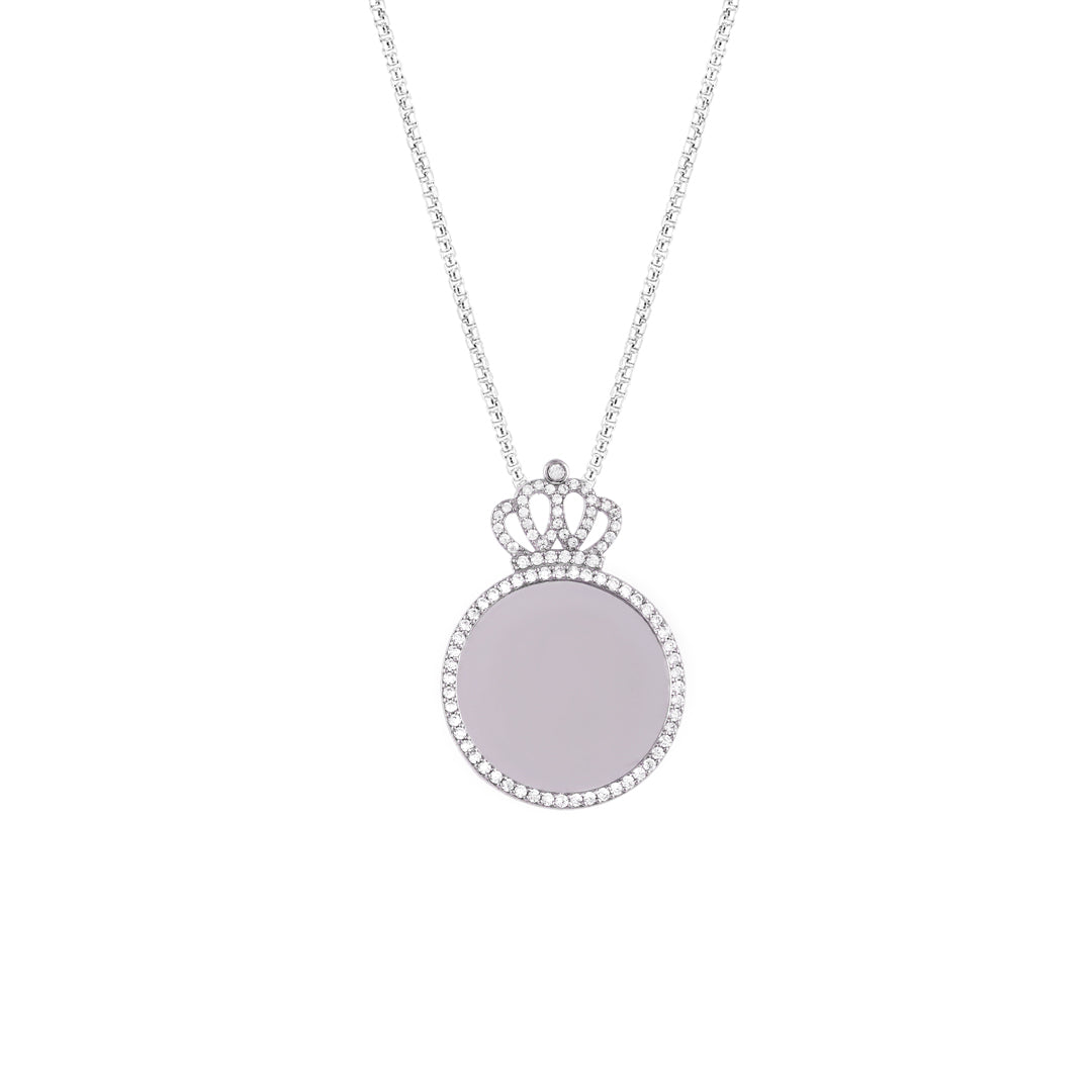 Silver Crown Chain Pendant IO0005