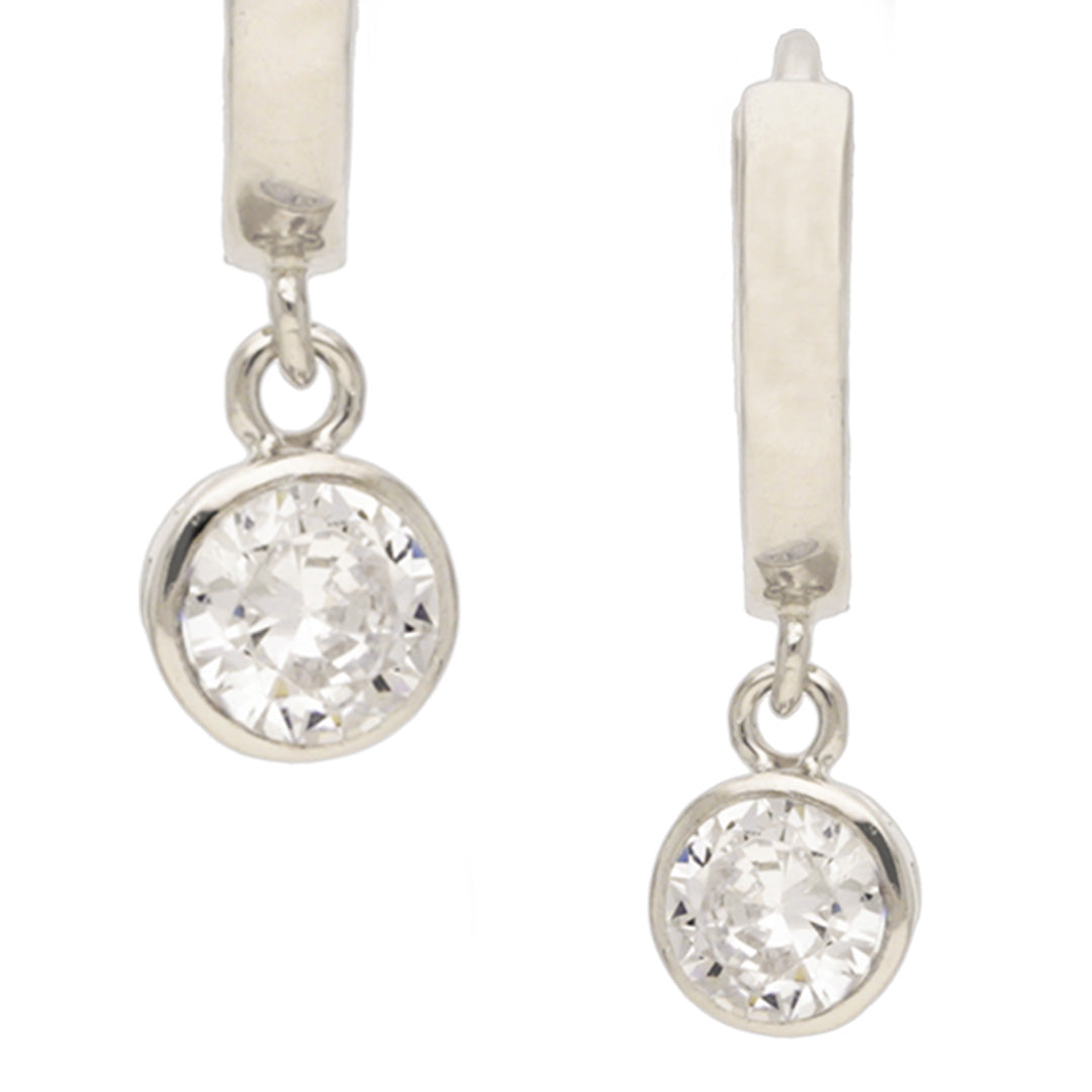 Silver Crystal Charm Earring Online