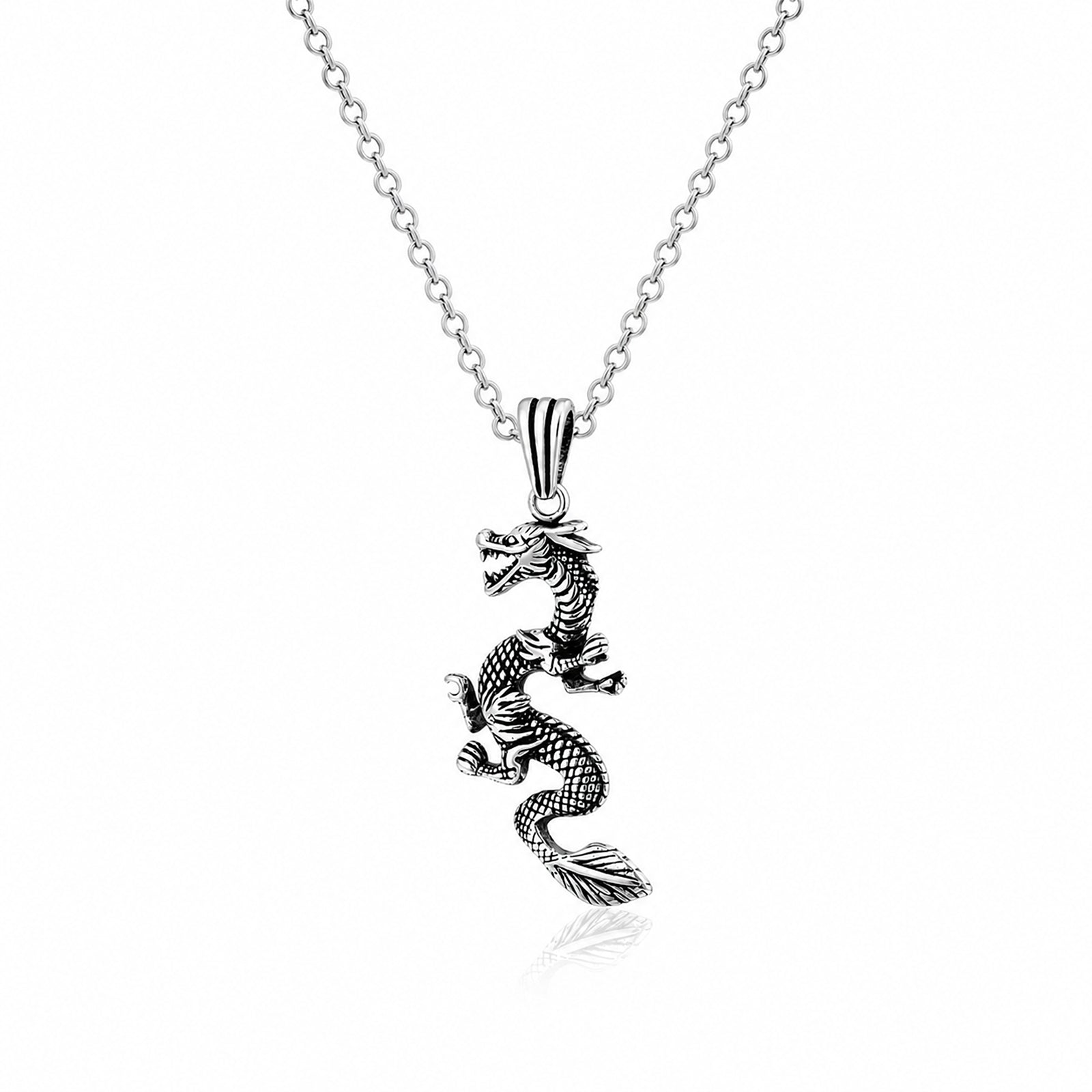 Silver Dragon Rakhi Pendant