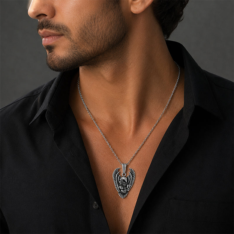 Silver Eagle Wings Rakhi Pendant