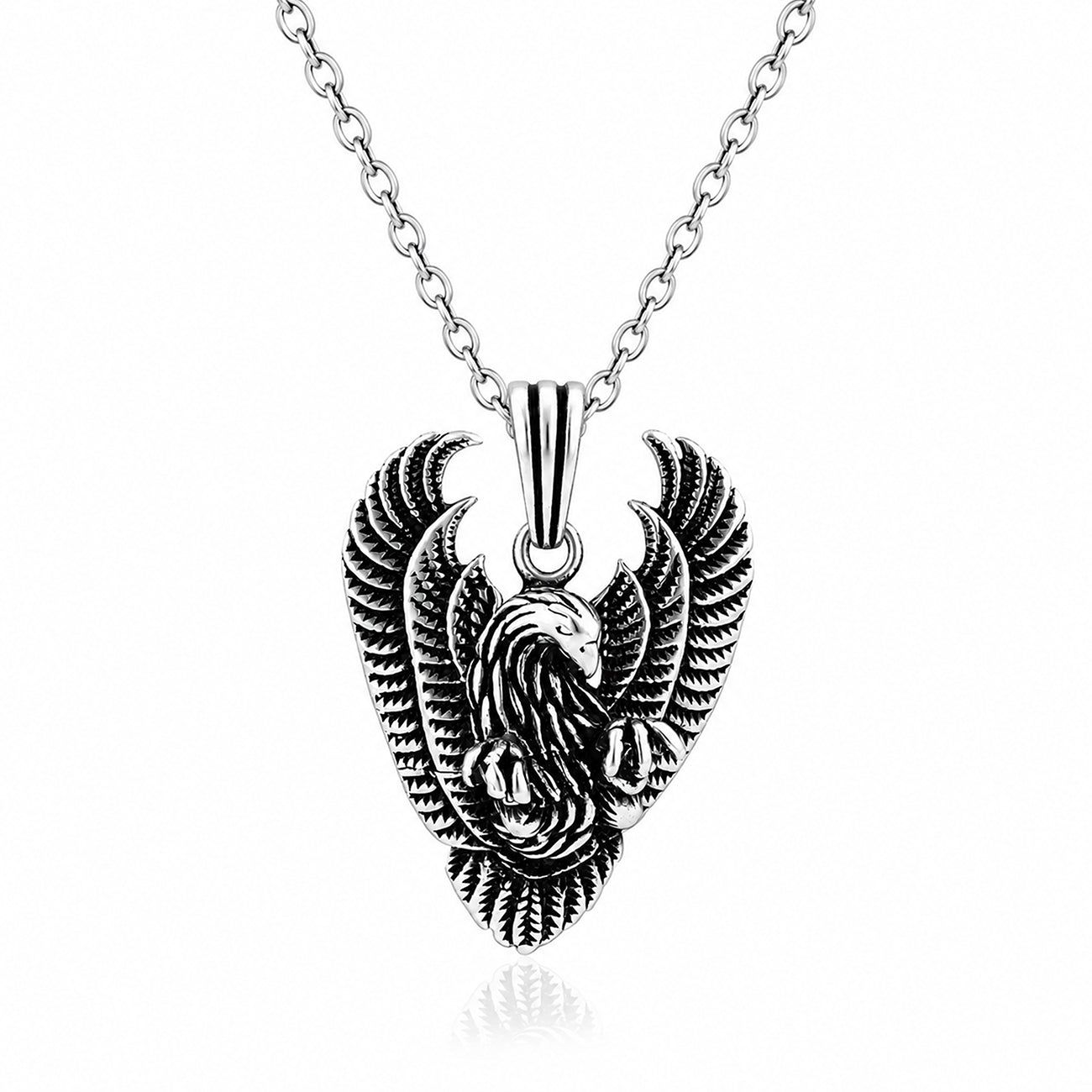 Silver Eagle Wings Rakhi Pendant