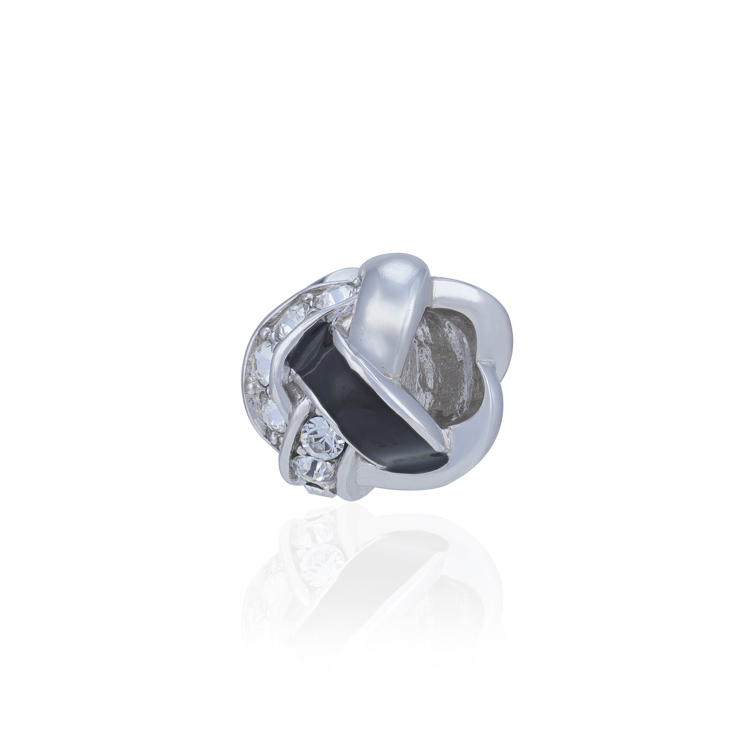 925 Sterling Silver Enchanted Ebony Knot Charm Pendant for Women