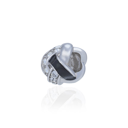925 Sterling Silver Enchanted Ebony Knot Charm Pendant for Women