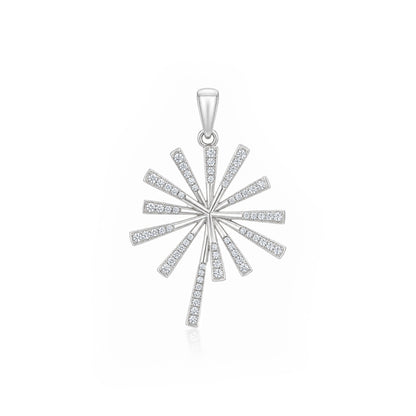 Silver Fireworks Starburst Pendant