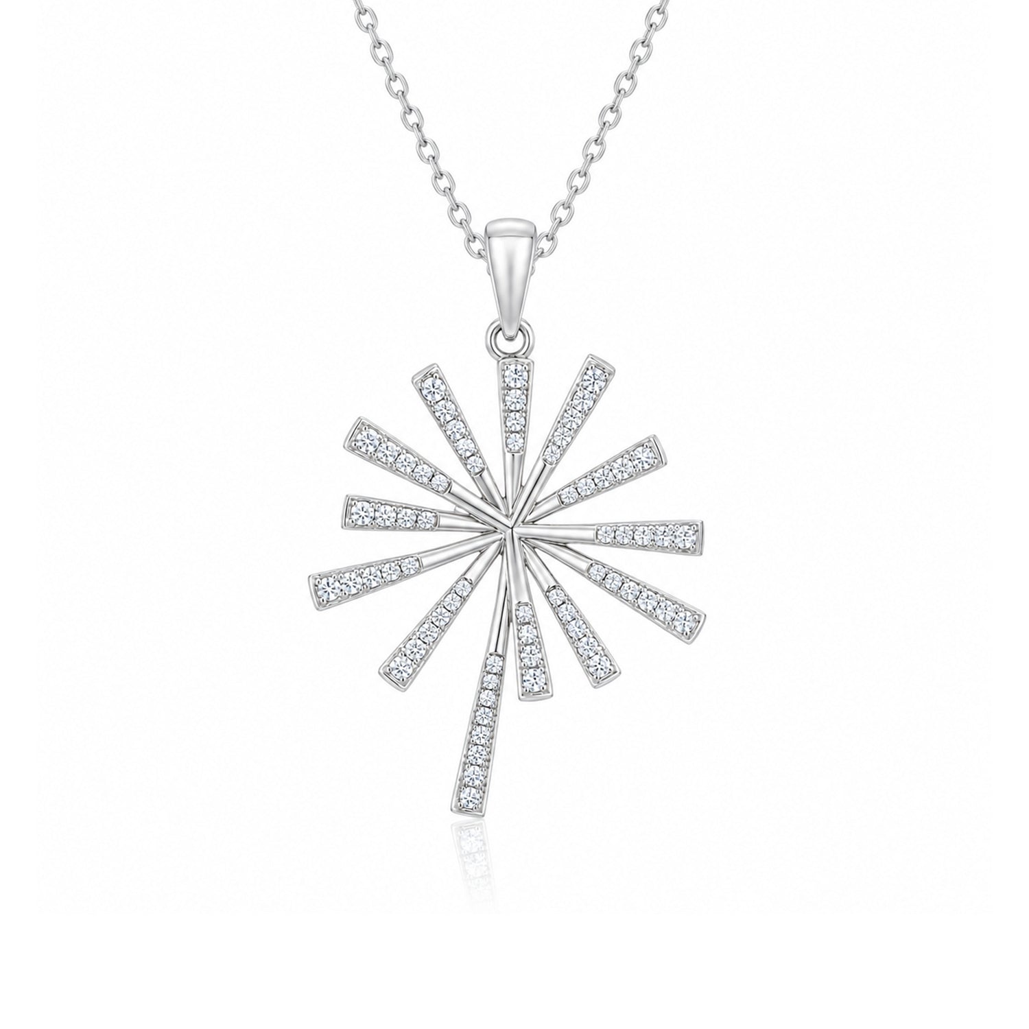 Silver Fireworks Starburst Pendant