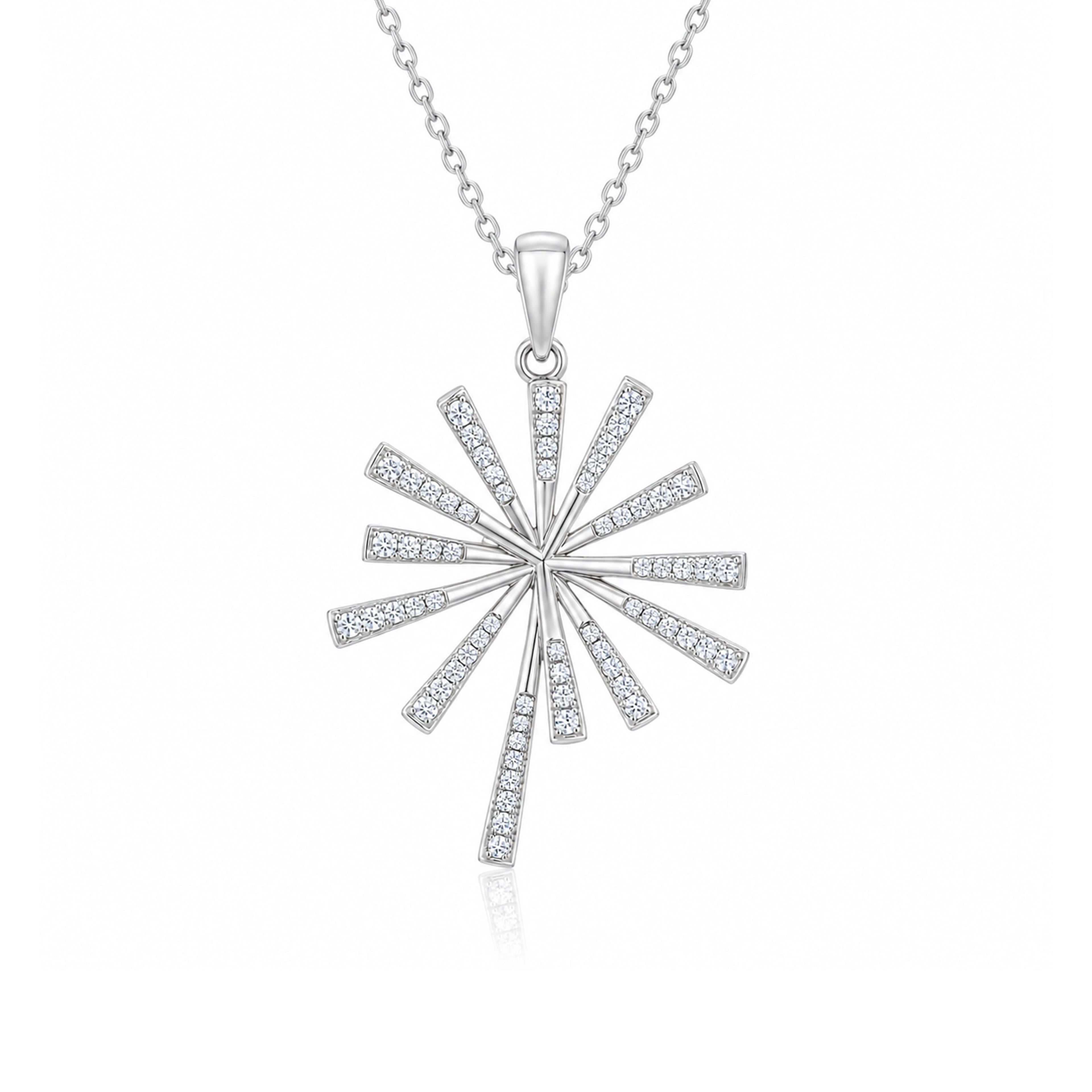 Silver Fireworks Starburst Pendant