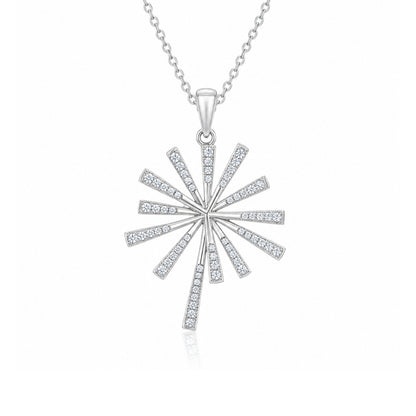 Silver Fireworks Starburst Pendant