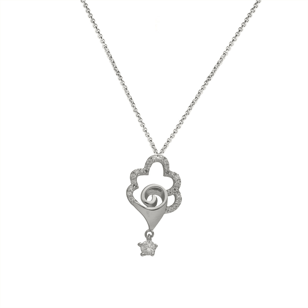 Silver Floral Pendant IT0033