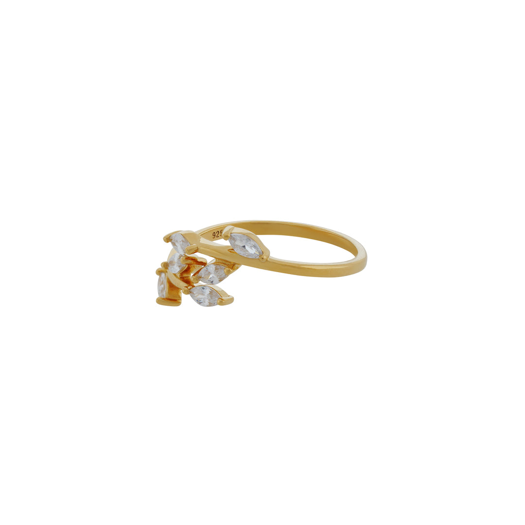 925 Gold Plated Royal Silver Ring 