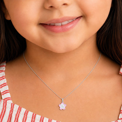 Silver Flower Kids Pendant
