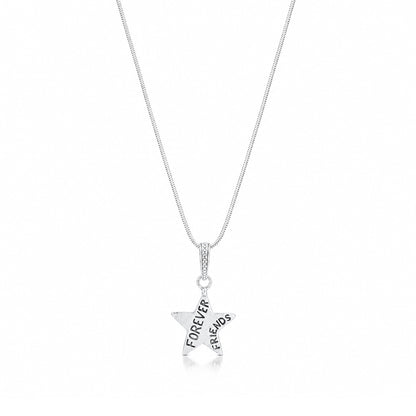 Silver Forever Friends Star Chain Pendant