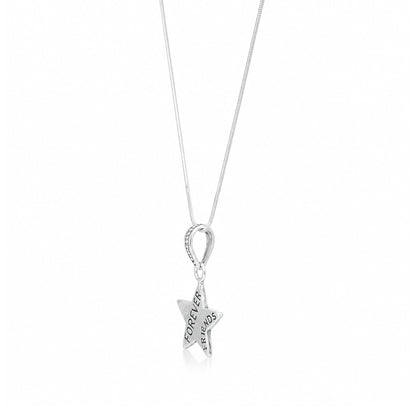 Silver Forever Friends Star Chain Pendant