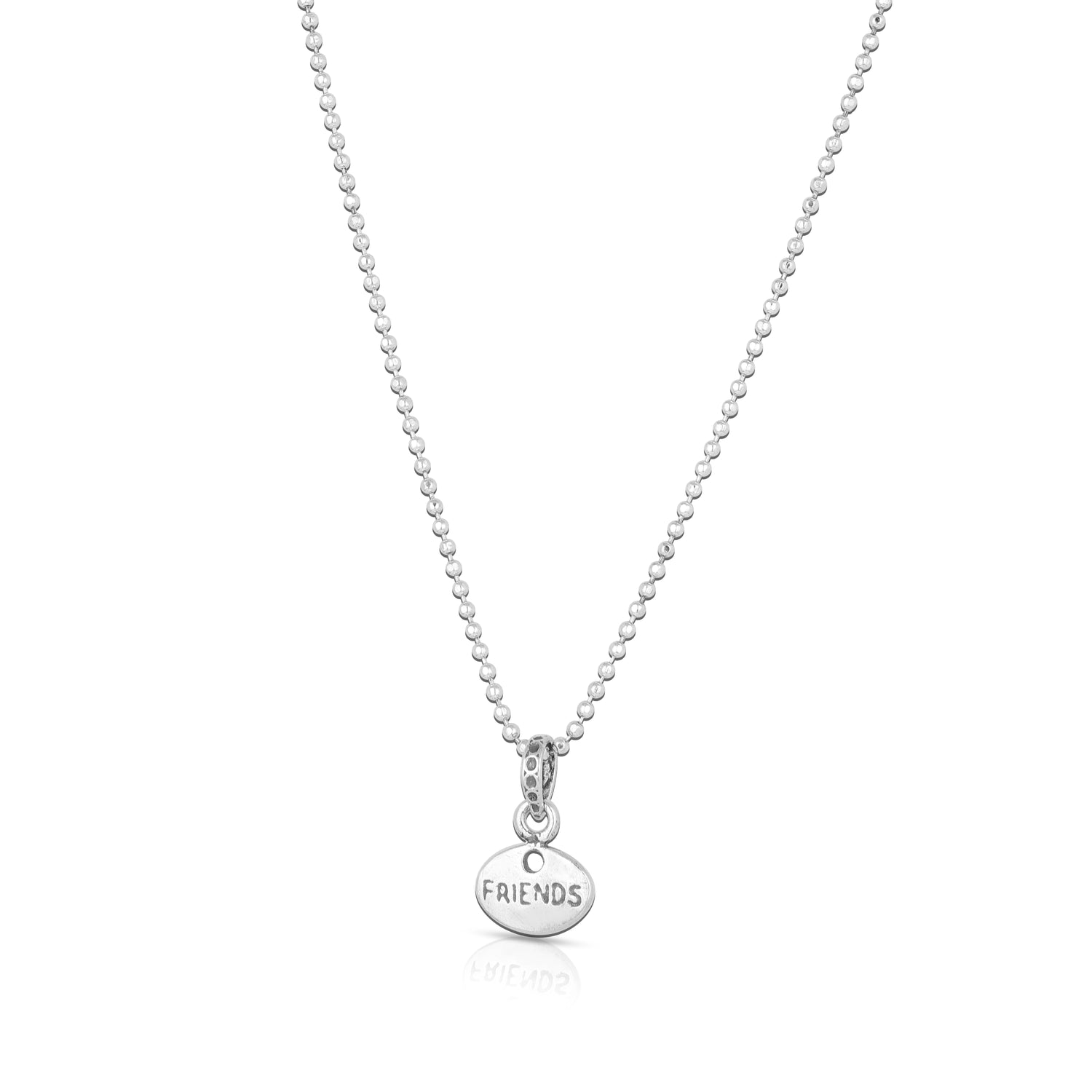 Silver Friends Disc Chain Pendant