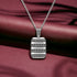Silver Greek Key Bar Pendant