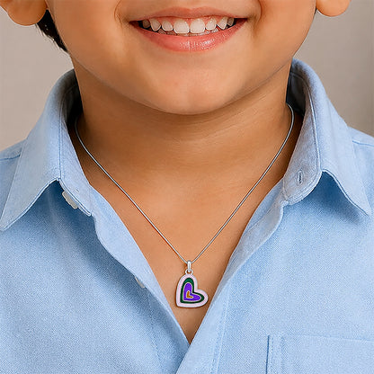 Silver HeartKids Rakhi Pendant