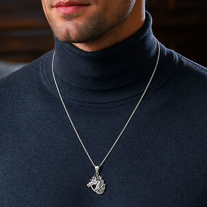 Silver Horse Head Pendant