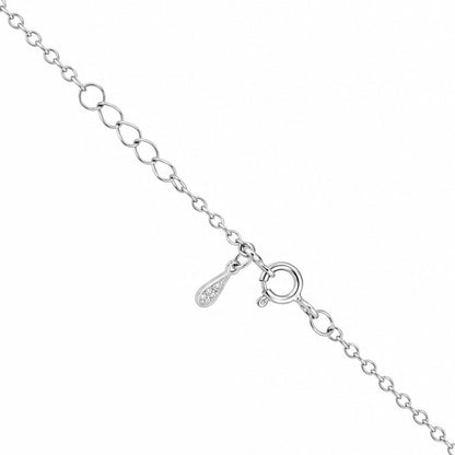 Silver Hummingbird Blue Enamel Chain Pendant