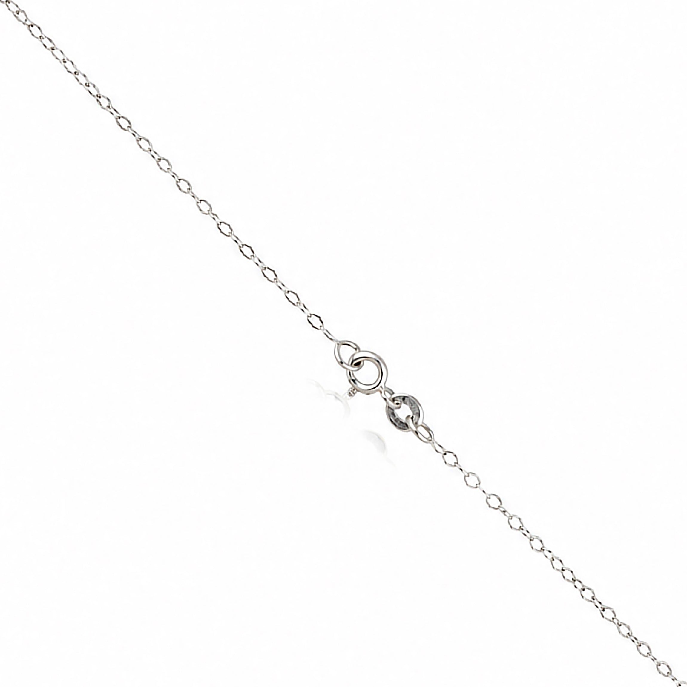 Silver Infinity Drop Solitaire Chain Pendant