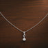 Silver Infinity Drop Solitaire Chain Pendant