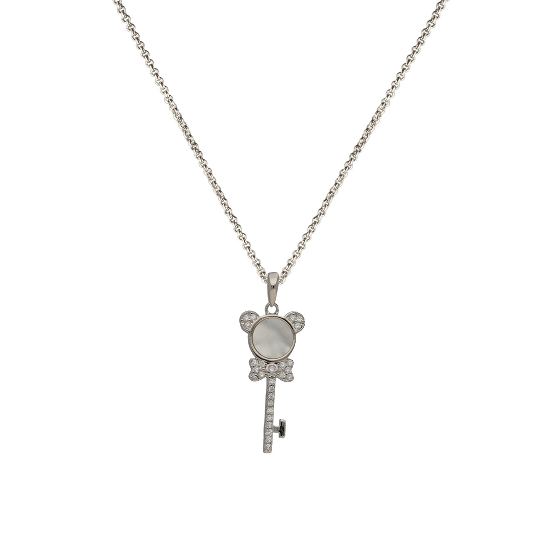 Silver Key to Mickeys world Pendant IT0031