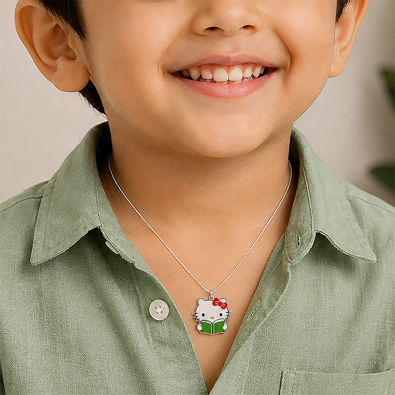 Silver KittyKids Rakhi Pendant