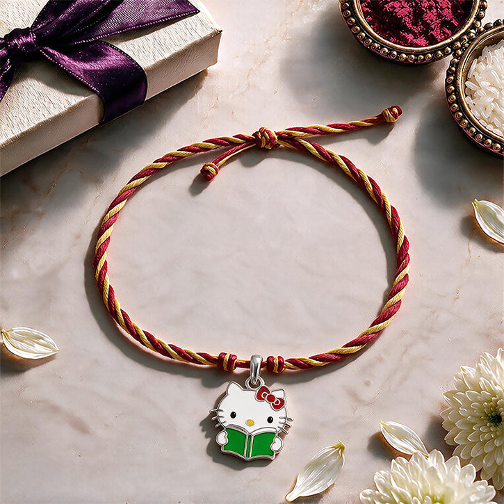 Silver Kitty Kids Rakhi Pendant