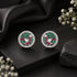 Silver Kundan Peacock Stud Earrings