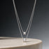 Silver Layered Barrel Pendant Necklace