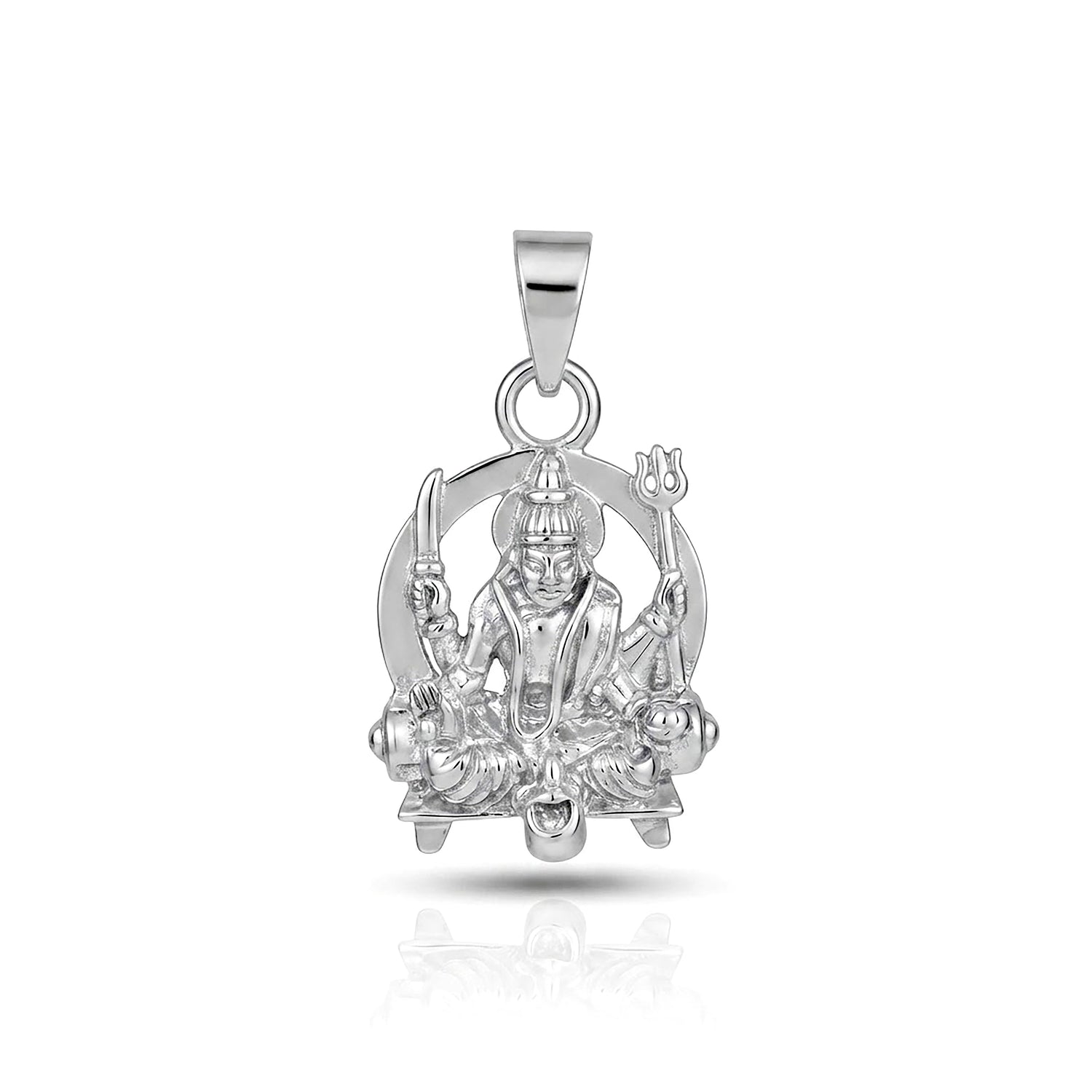 Silver Lord Shani Dev Blessing Pendant