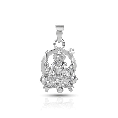 Silver Lord Shani Dev Blessing Pendant