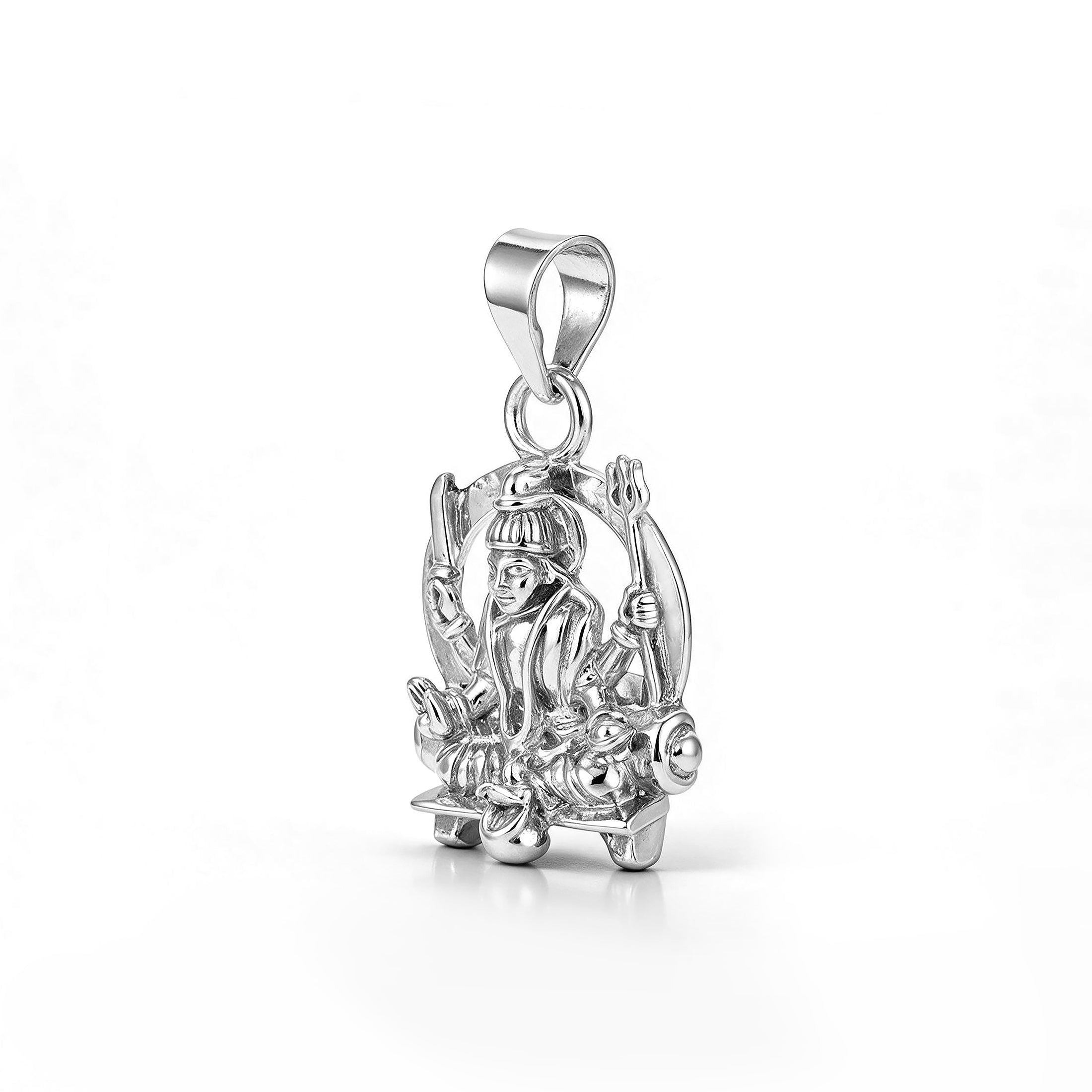 Silver Lord Shani Dev Blessing Pendant