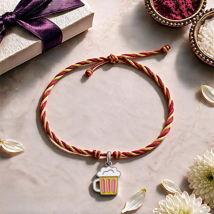 Silver Mug Rakhi Pendant 