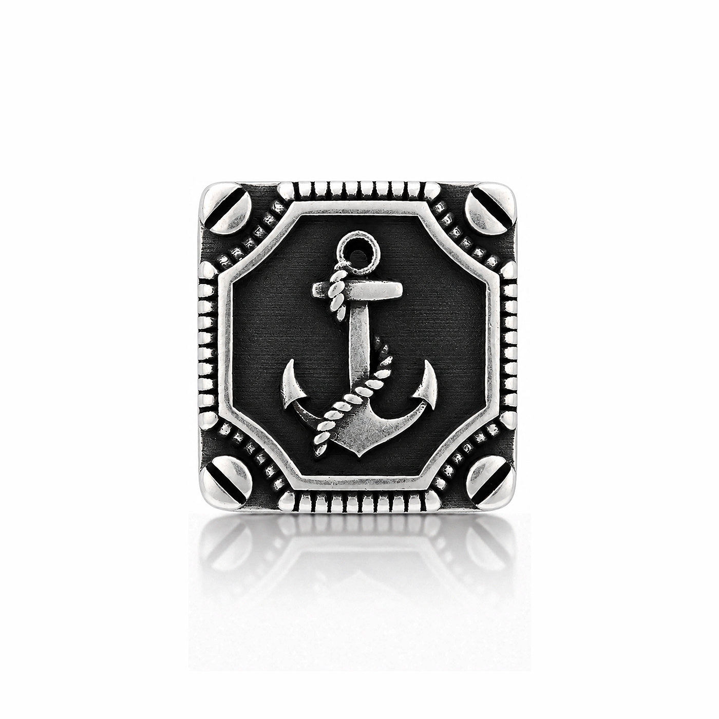 Silver Nautical Anchor Screw Cufflinks