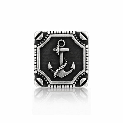 Silver Nautical Anchor Screw Cufflinks