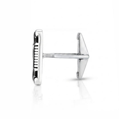 Silver Nautical Anchor Screw Cufflinks