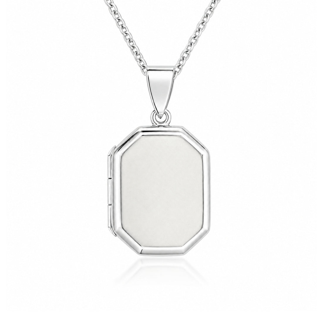 Silver Octagon PhotoLocket Rakhi Pendant