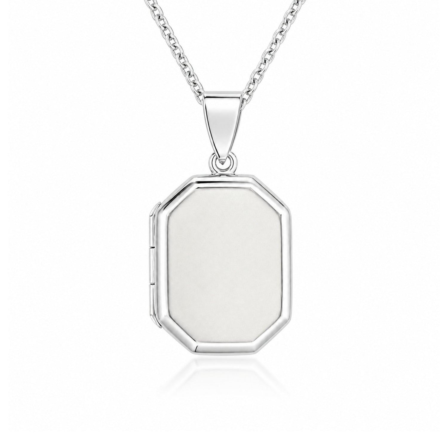 Silver Octagon PhotoLocket Rakhi Pendant