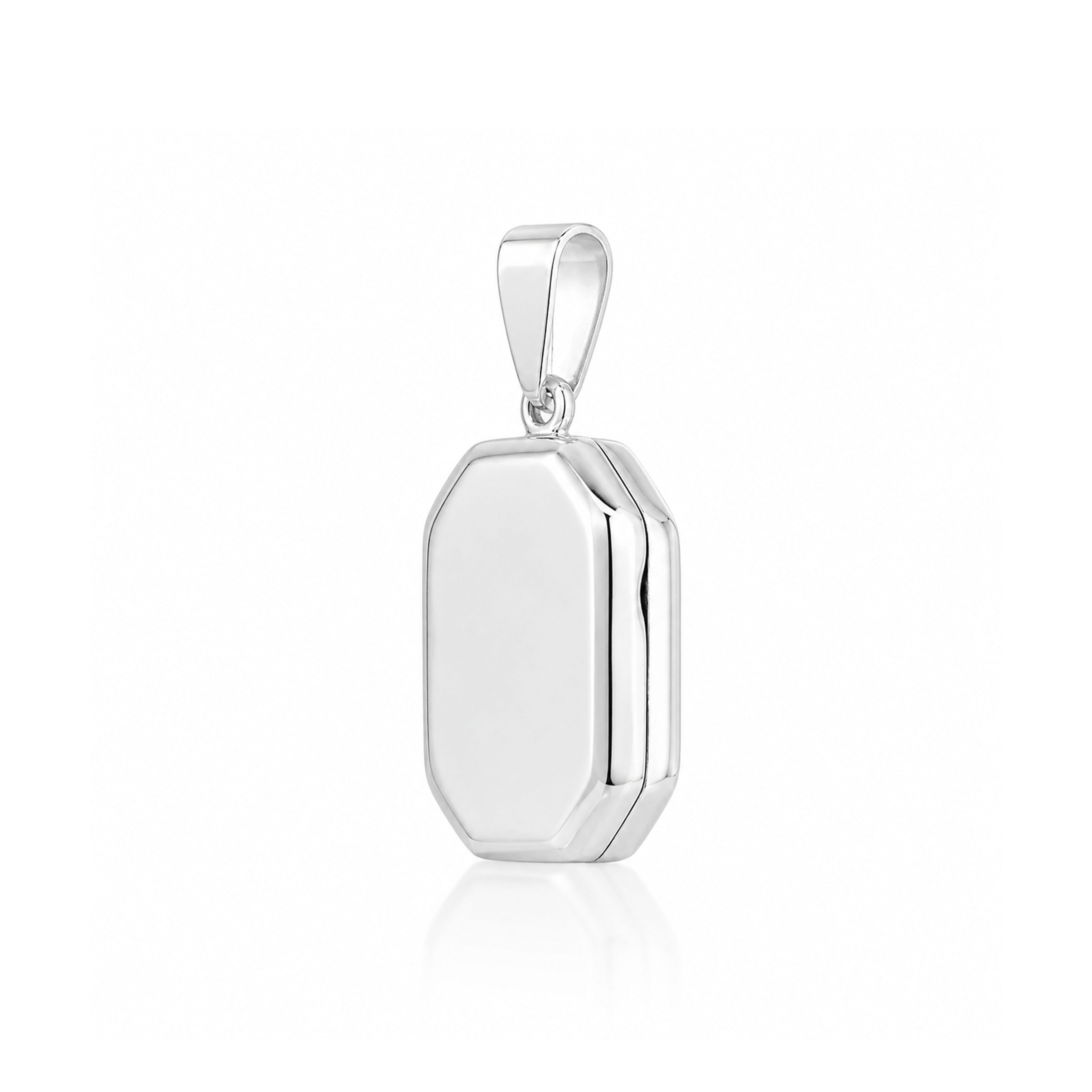 Silver Octagon PhotoLocket Rakhi Pendant