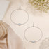 Silver Oval Crystal Anklets