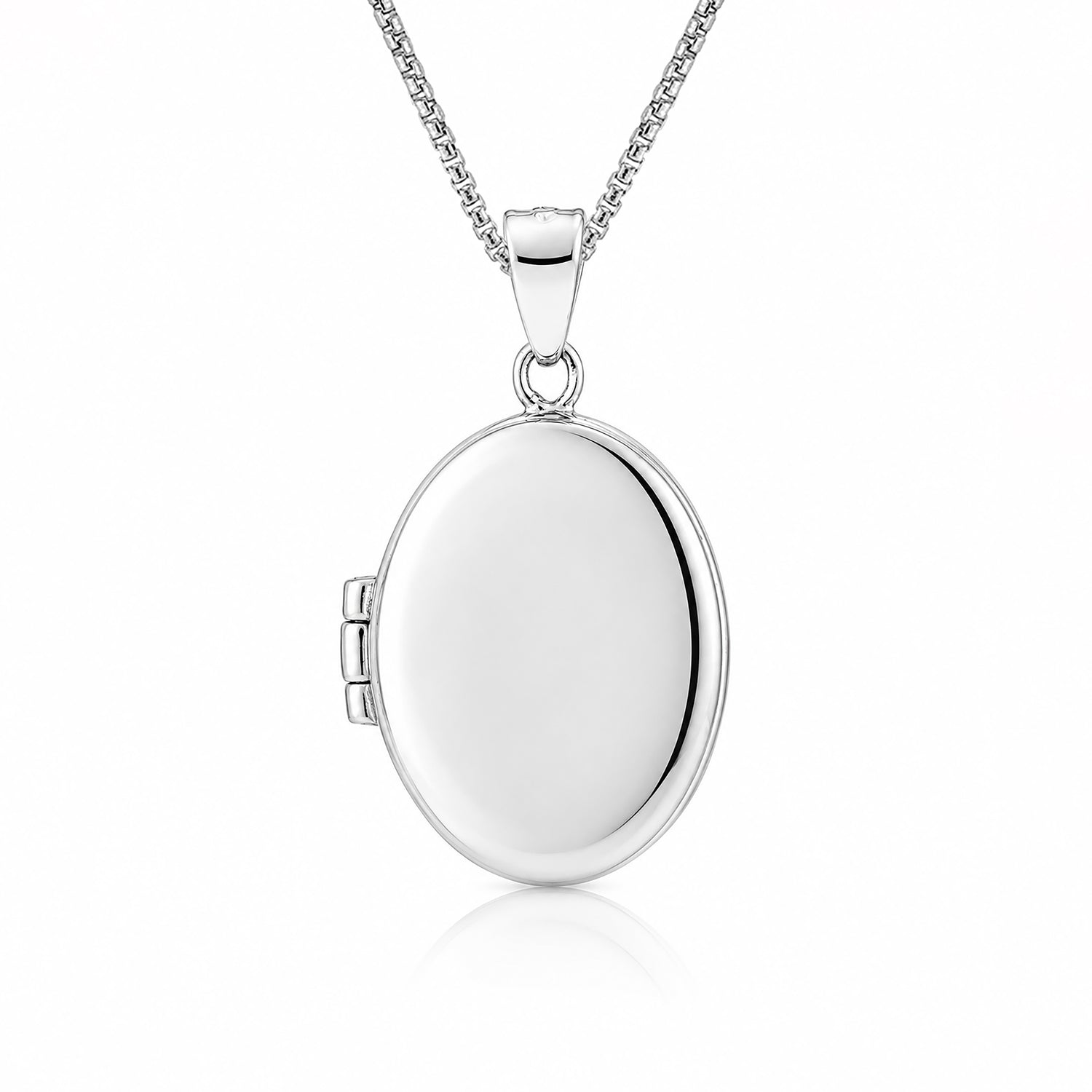 Silver Oval Photo Locket Rakhi Pendant