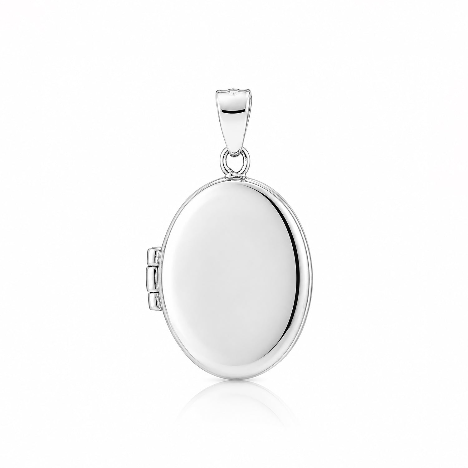 Silver Oval Photo Locket Rakhi Pendant