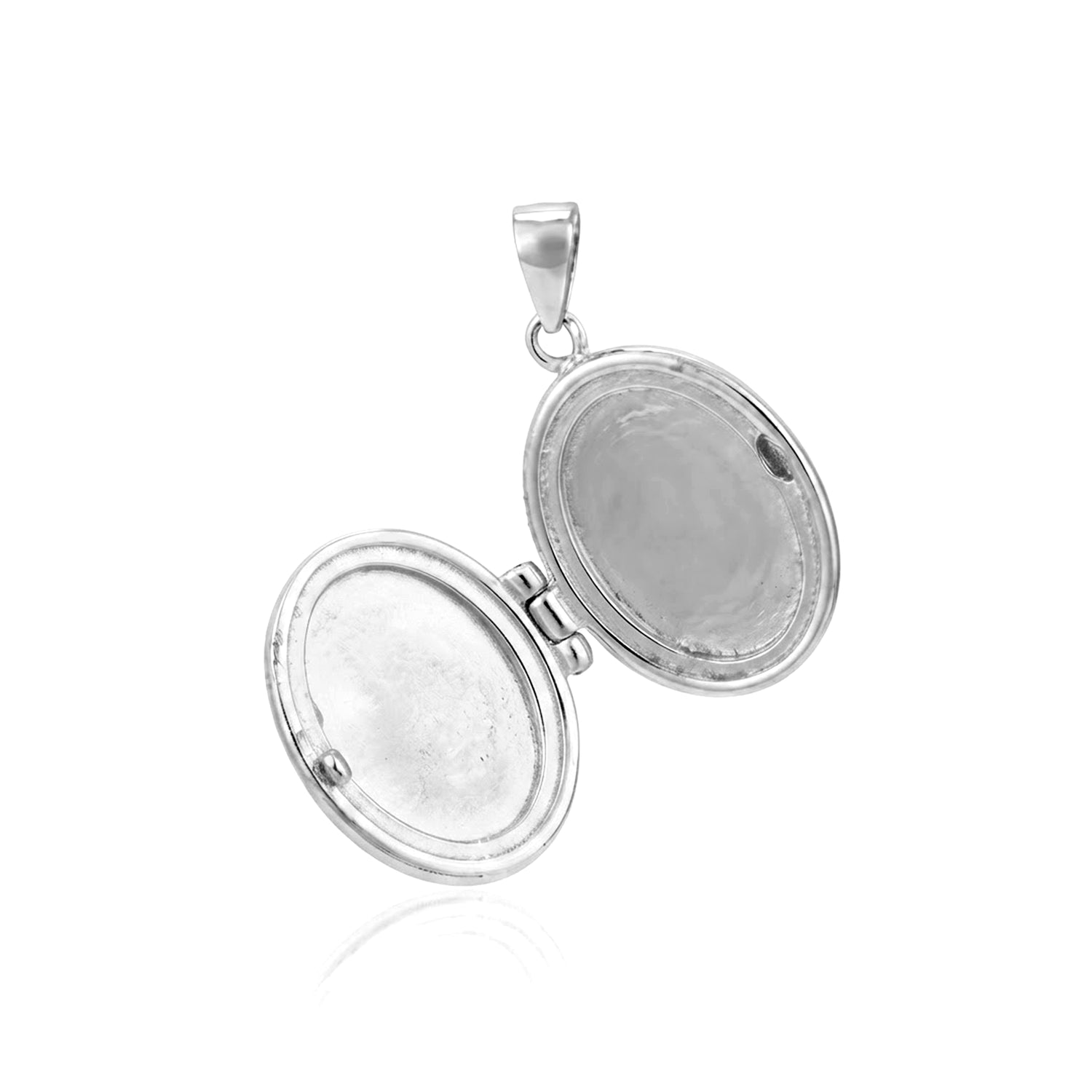 Silver Oval Photo Locket Rakhi Pendant