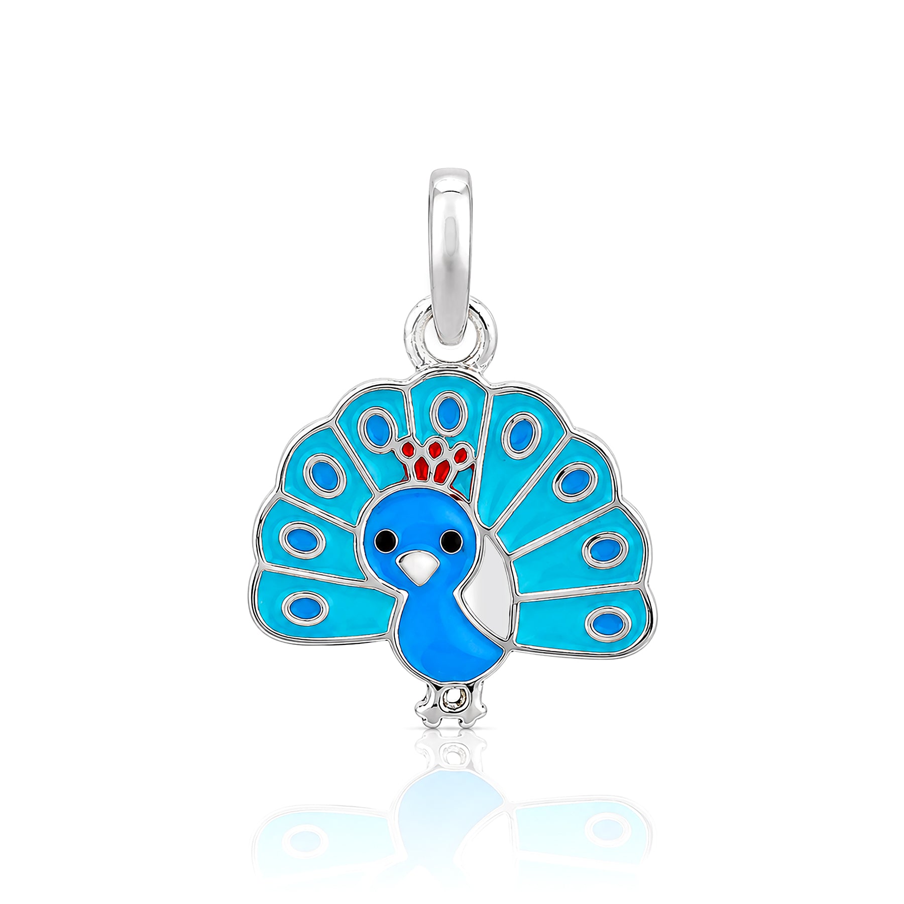 Silver Peacock Kids RakhiPendant