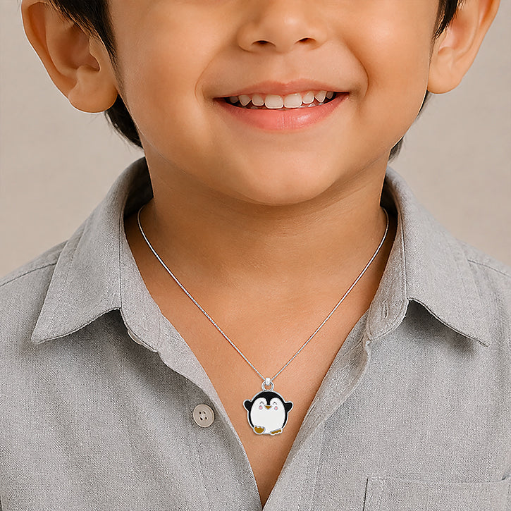 Silver PenguinKids Rakhi Pendant