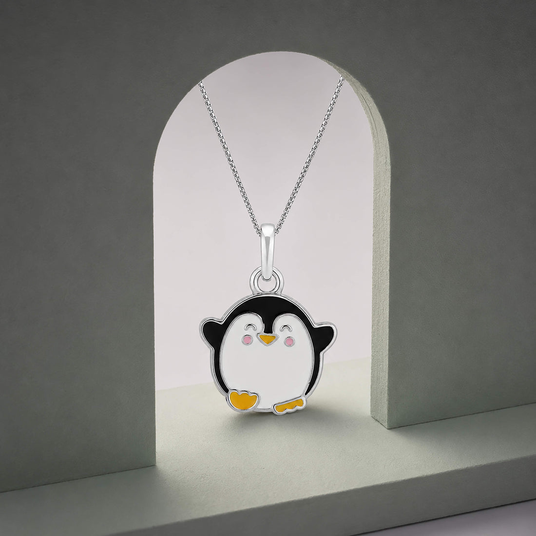 Silver Penguin Kids Pendant