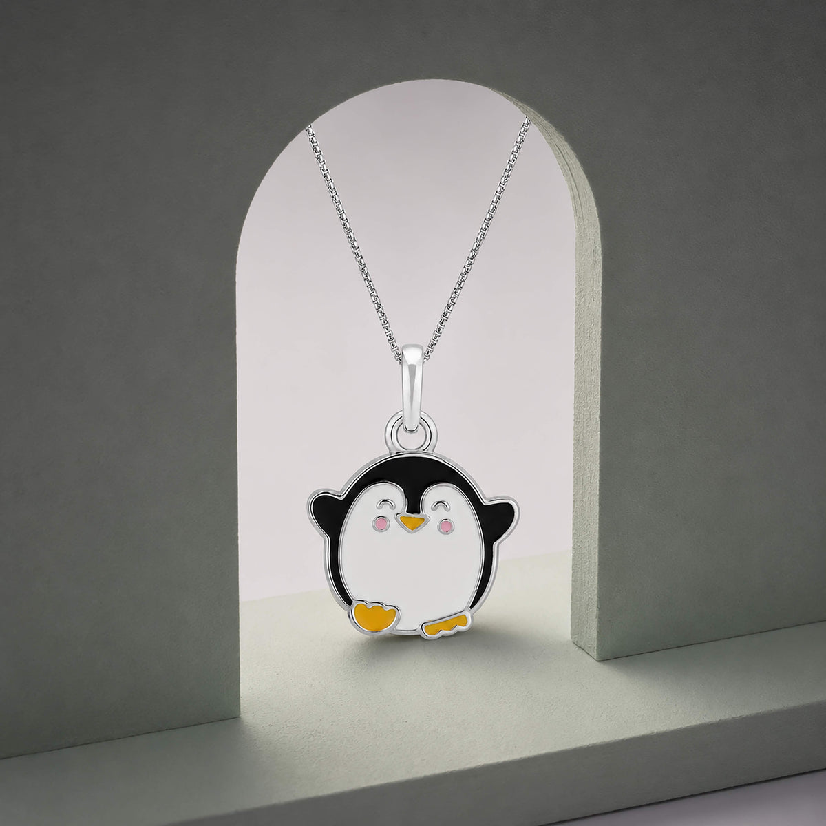 Silver Penguin Kids Pendant