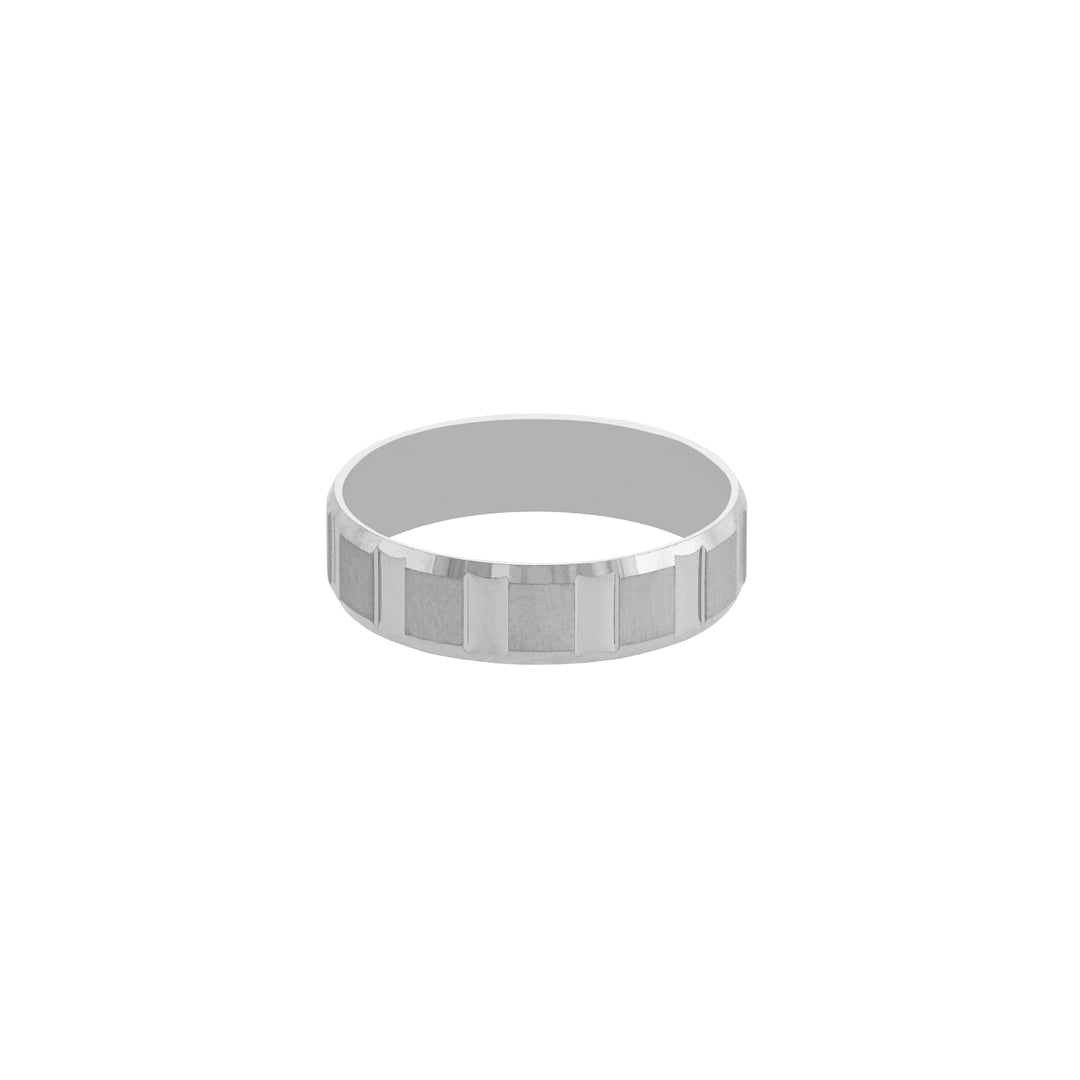 925 Sterling Silver Rhodium Plated Mens Plain Ring